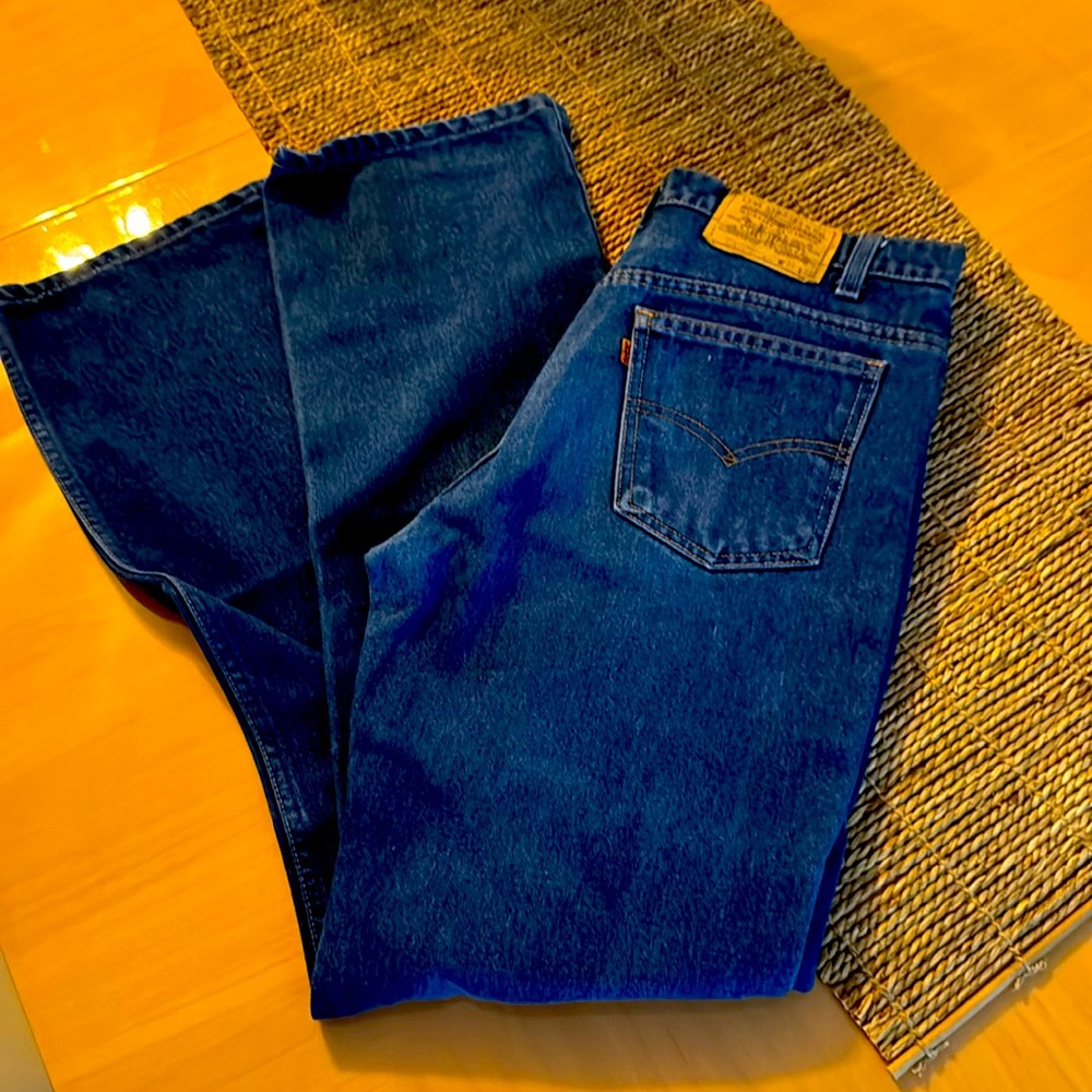 Levi’s RARE‎ Vintage Orange Tab 505 Men’s 34x34 blue jeans. ORANGE batwing tag.